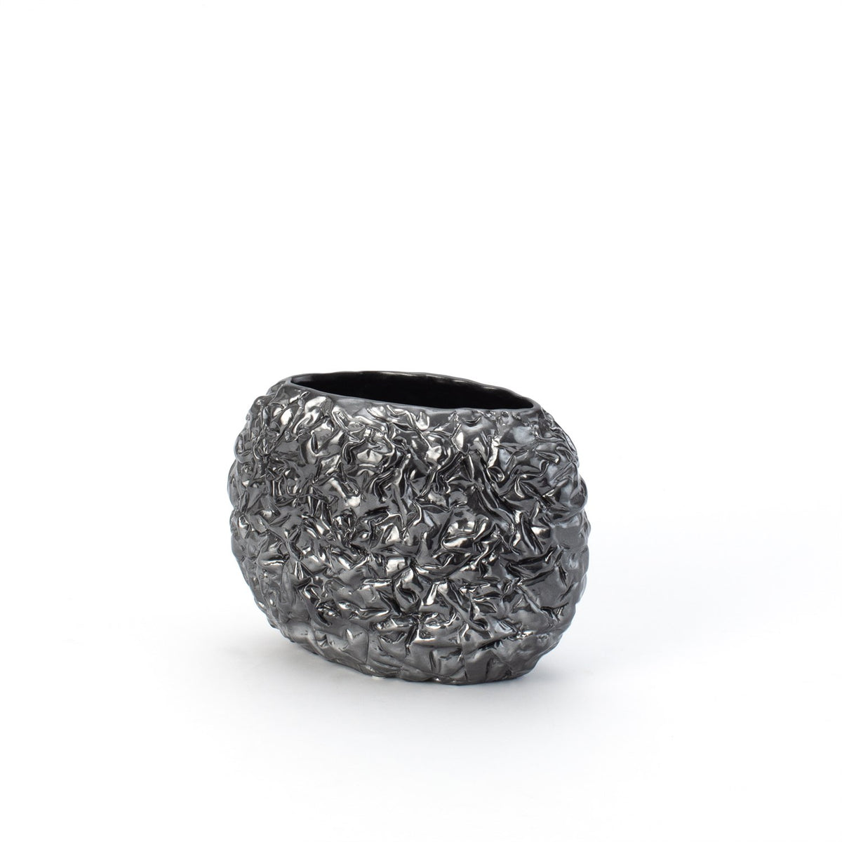 Crinkled Paper Oval Vase