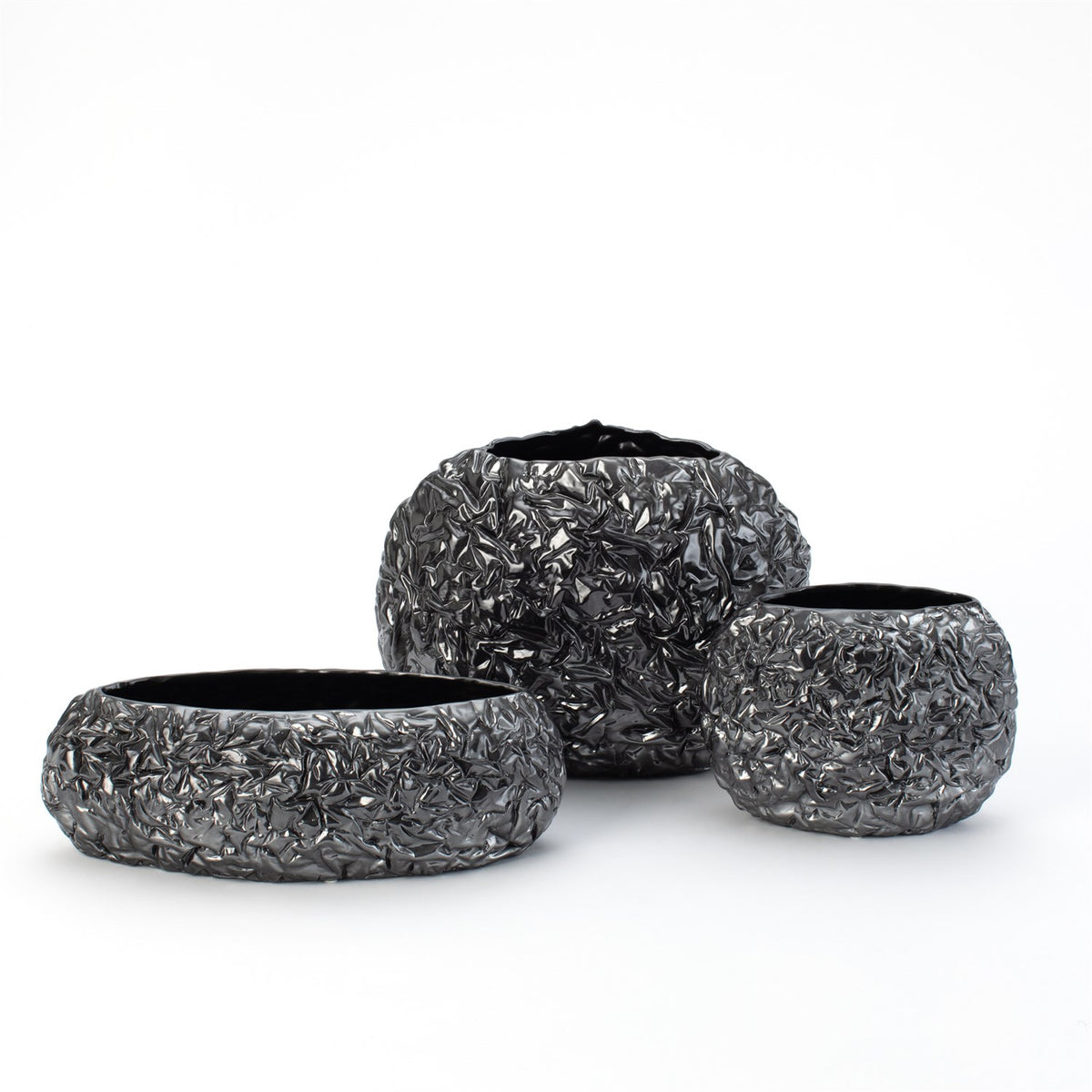 Crinkled Paper Oval Vase