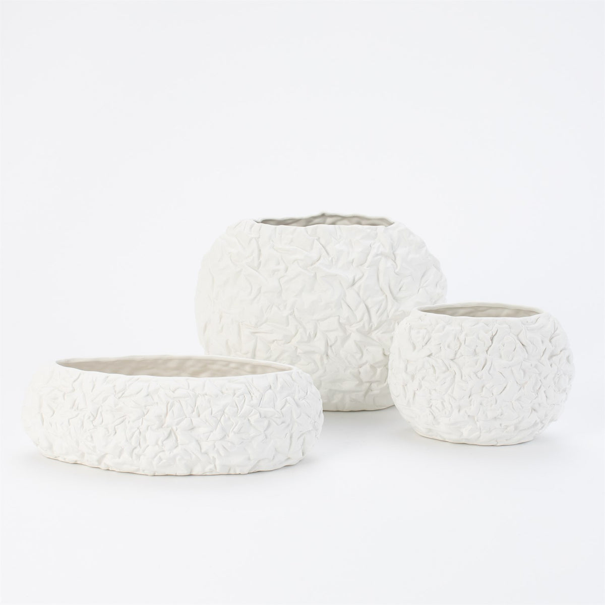 Crinkled Paper Oval Vase