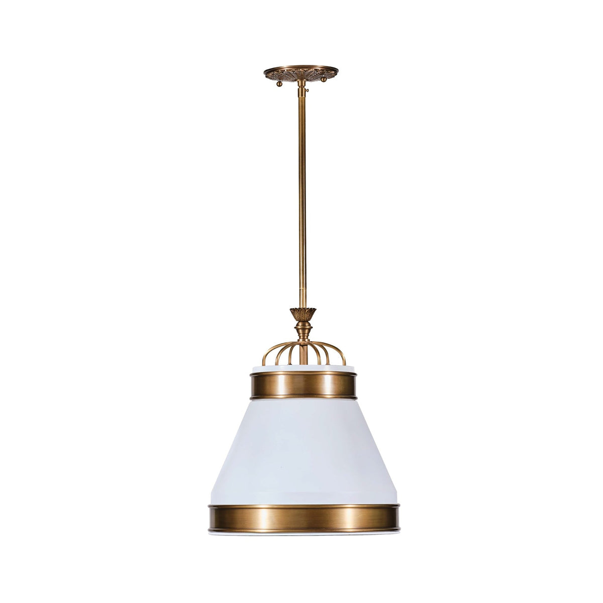 Varaluz - 549P01WHTBRZ - One Light Pendant - Savarin - Heritage White/Heritage Bronze