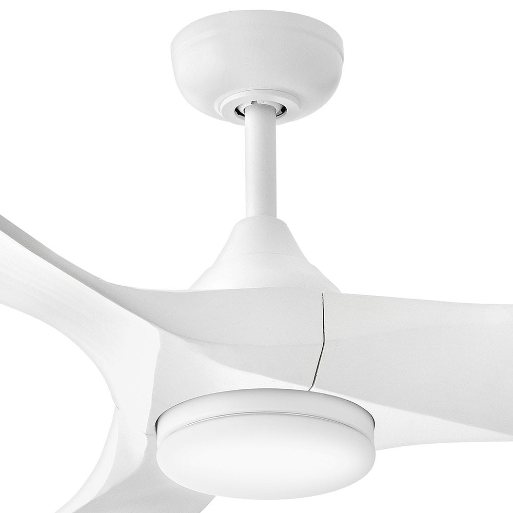 Luminaire intelligent à DEL Hinkley Lighting 903856FWW-LDD Swell Ventilateur  en blanc mat