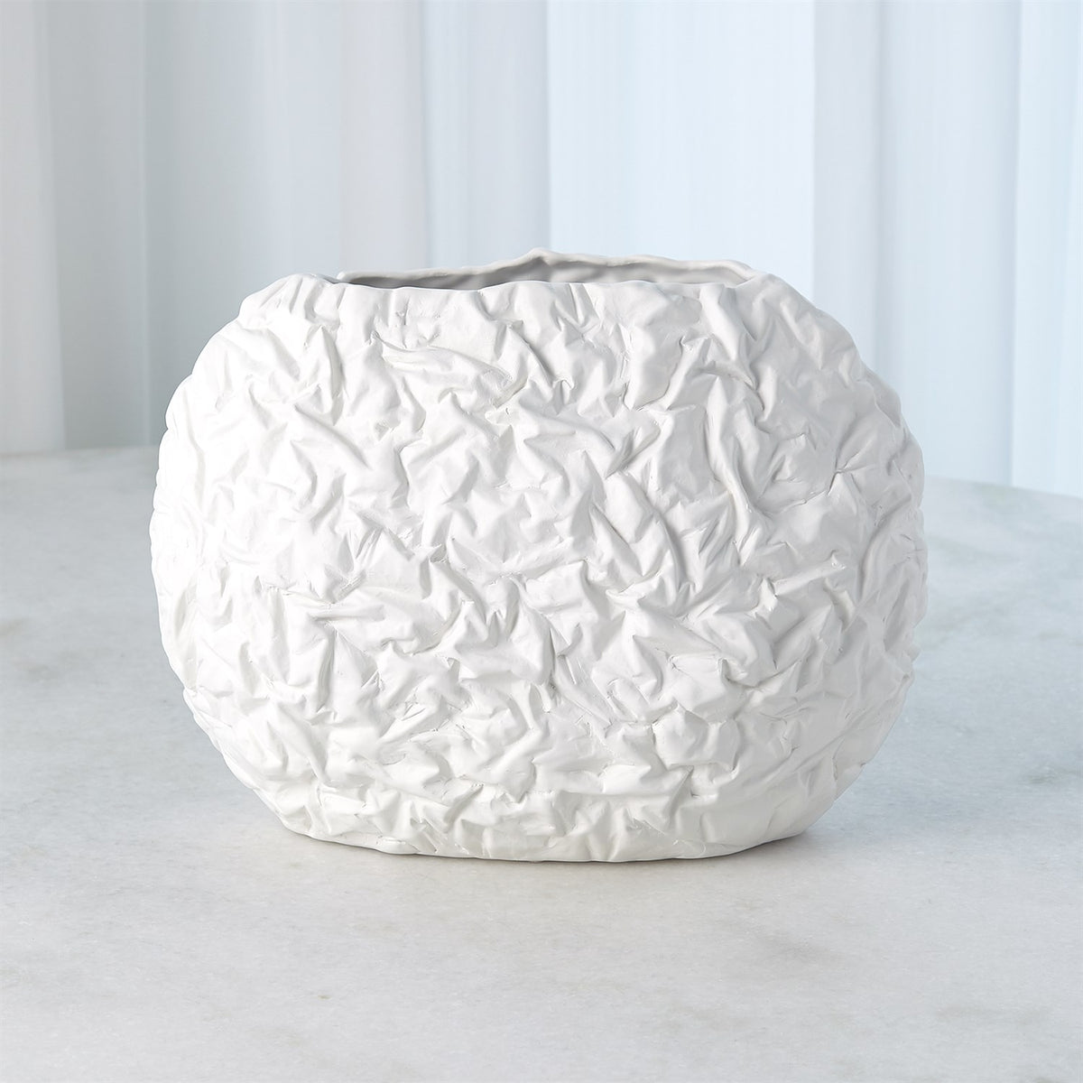 Crinkled Paper Oval Vase
