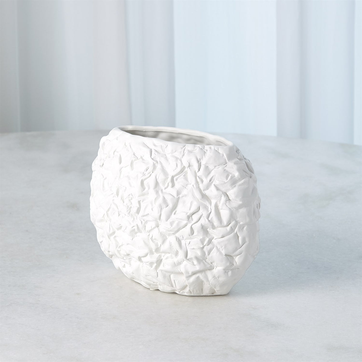 Crinkled Paper Oval Vase