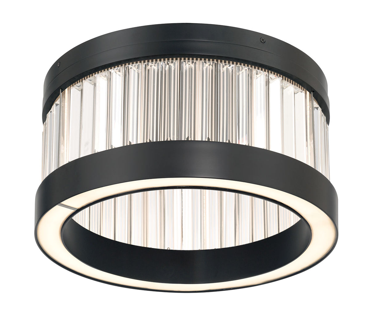 Eurofase 49355-024 Empra LED Crystal Flush Mount in Matte Black