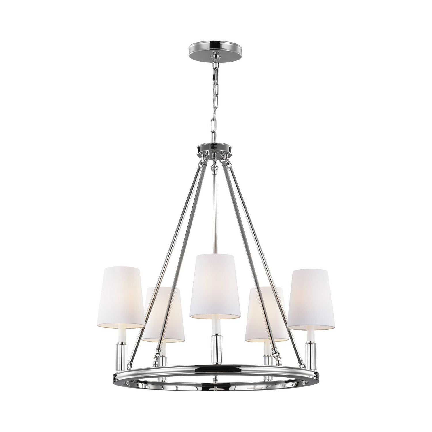 Visual Comfort Studio Canada - F2922/5PN - Five Light Chandelier - Lismore - Polished Nickel