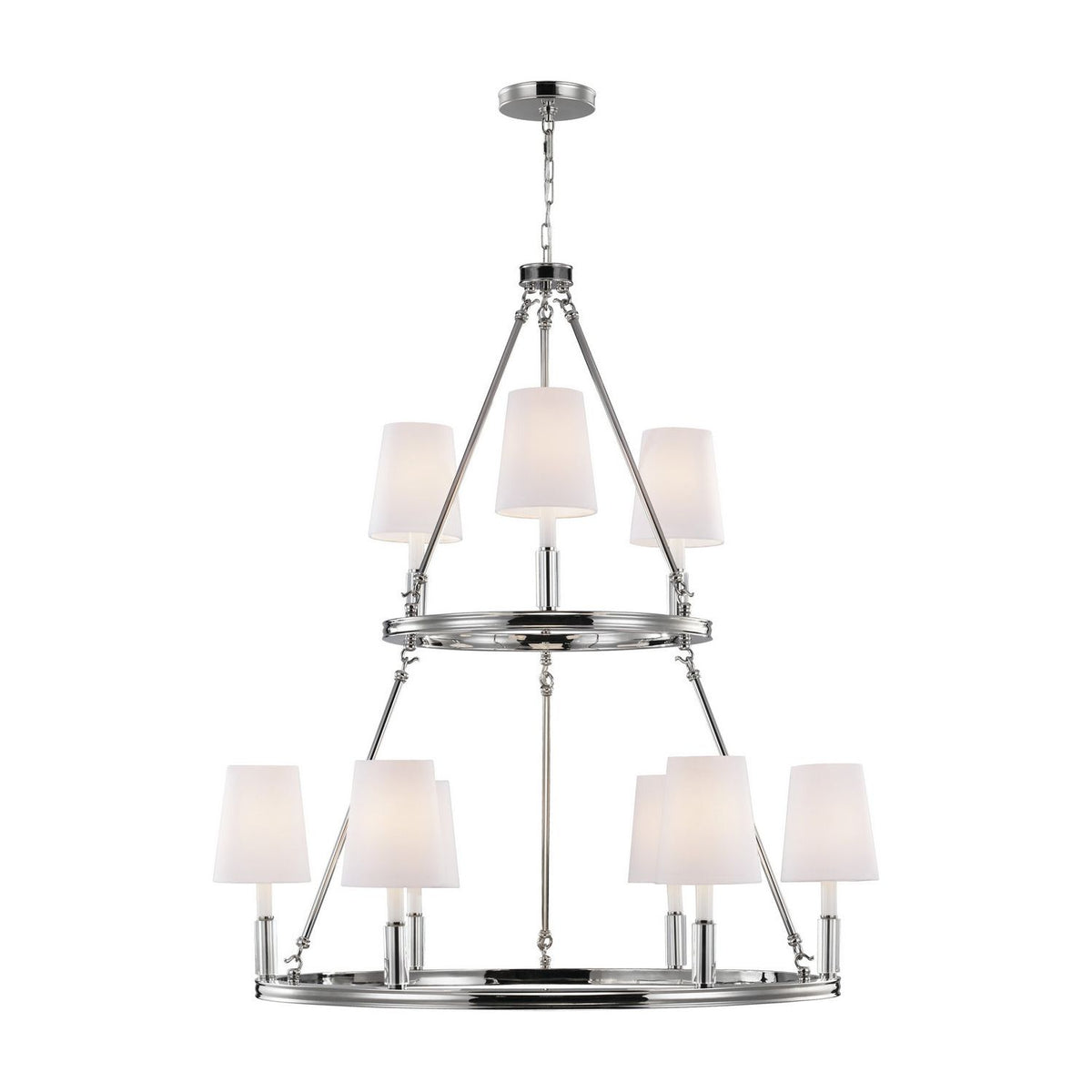Visual Comfort Studio Canada - F2937/3+6PN - Nine Light Chandelier - Lismore - Polished Nickel