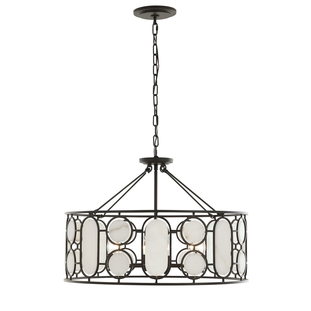 Varaluz - 555P06DB - Six Lumières Suspension - Bureau ovale - Blindé
