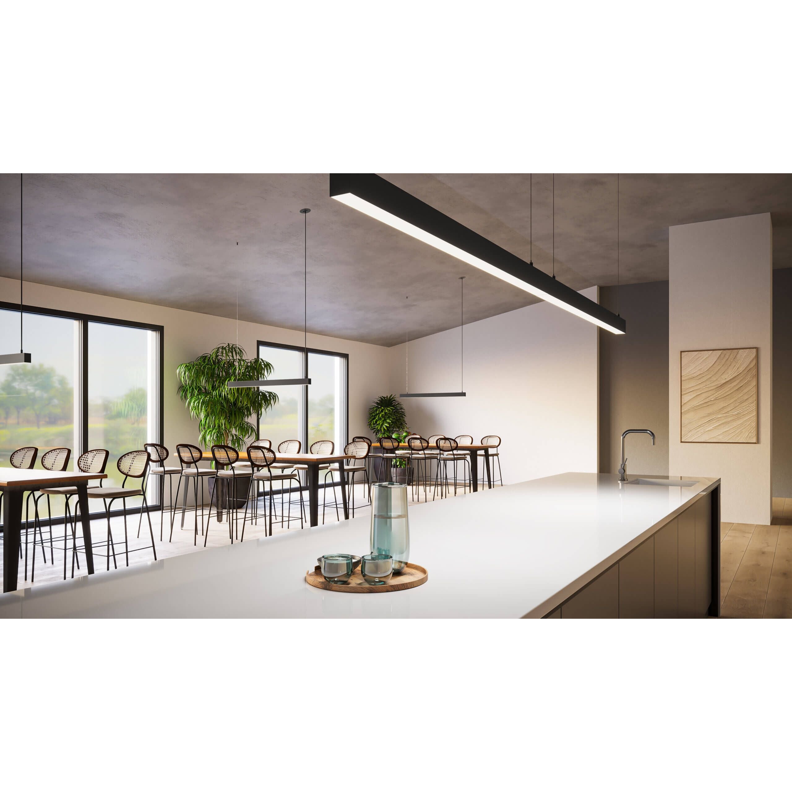 Boulevard 48" Linear Pendant with Aircraft Cords