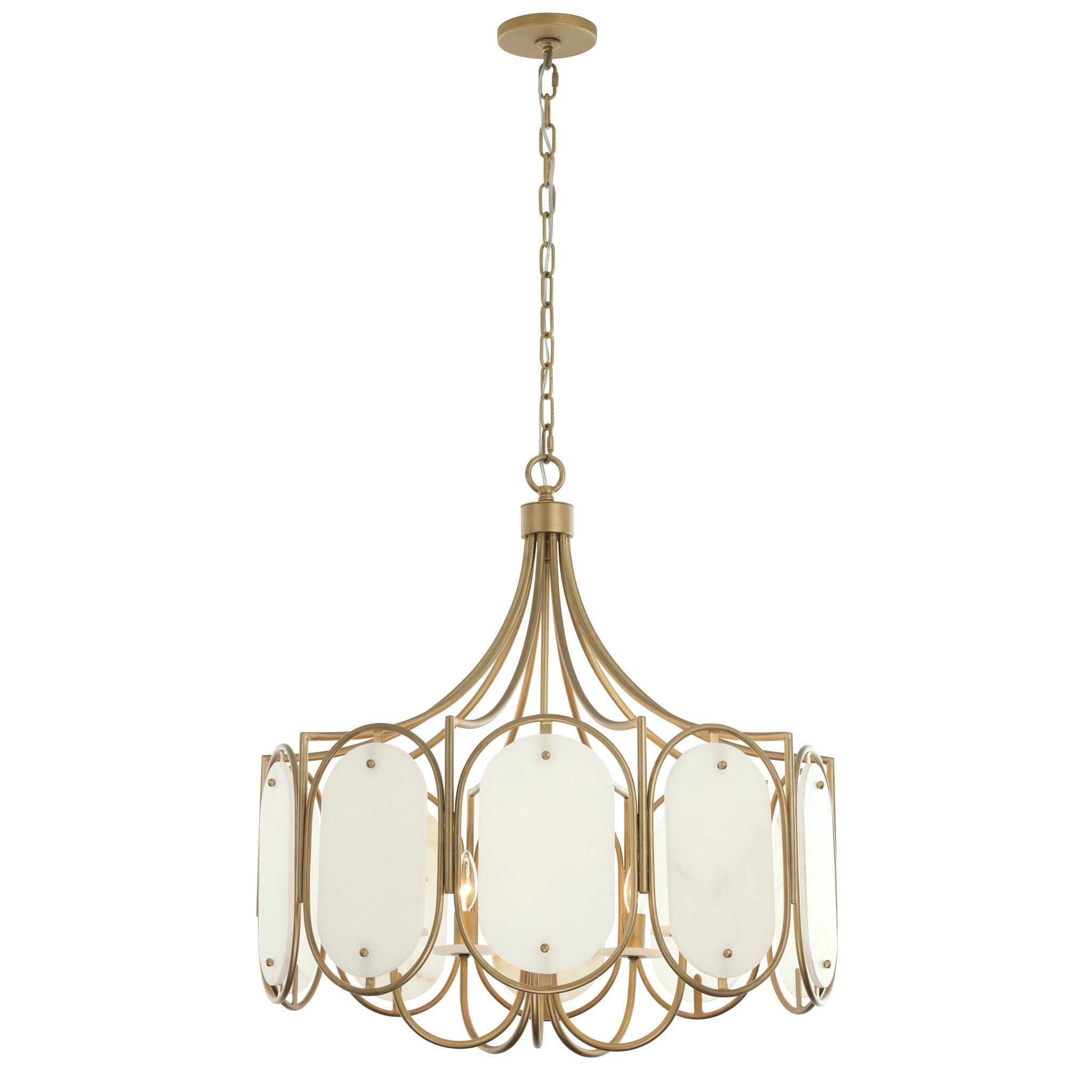 Varaluz - 556P05BK - Cinq Lumières Suspension - Panéliste - Baiser de cuivres