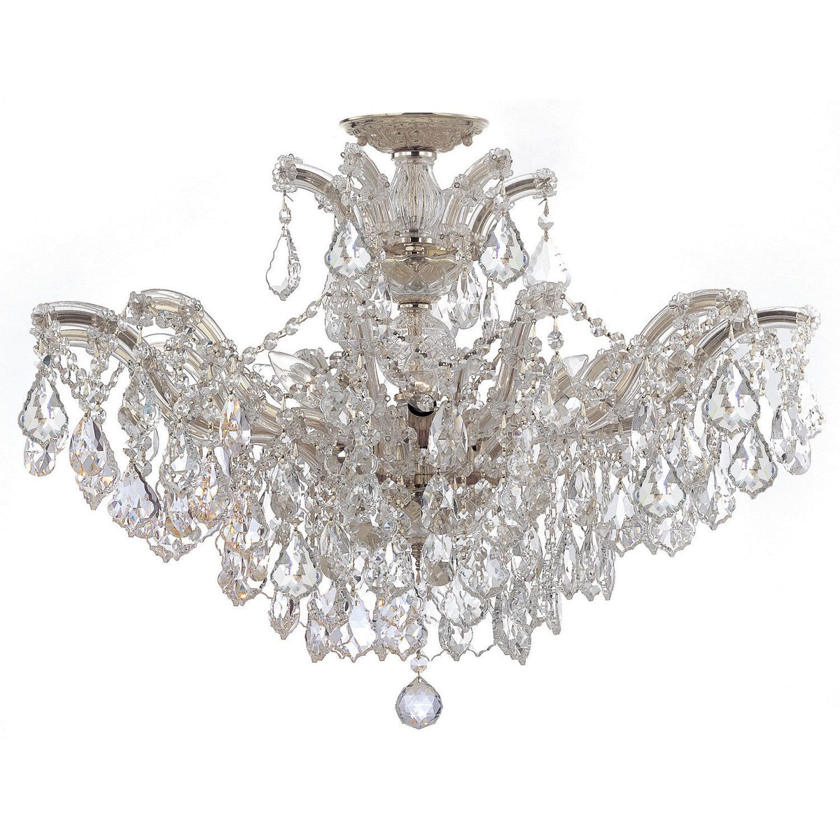 Crystorama - 4439-CH-CL-MWP_CEILING - Six Light Ceiling Mount - Maria Theresa - Polished Chrome