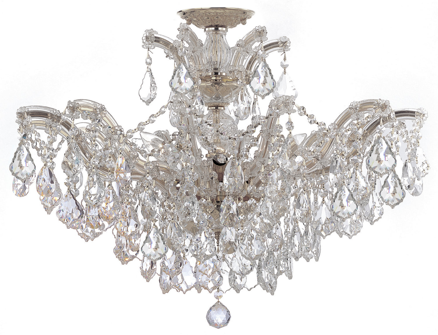 Crystorama - 4439-CH-CL-S_PLAFOND - Semi-luminaire à six lumières Plafonnier - Maria Theresa - Chrome poli