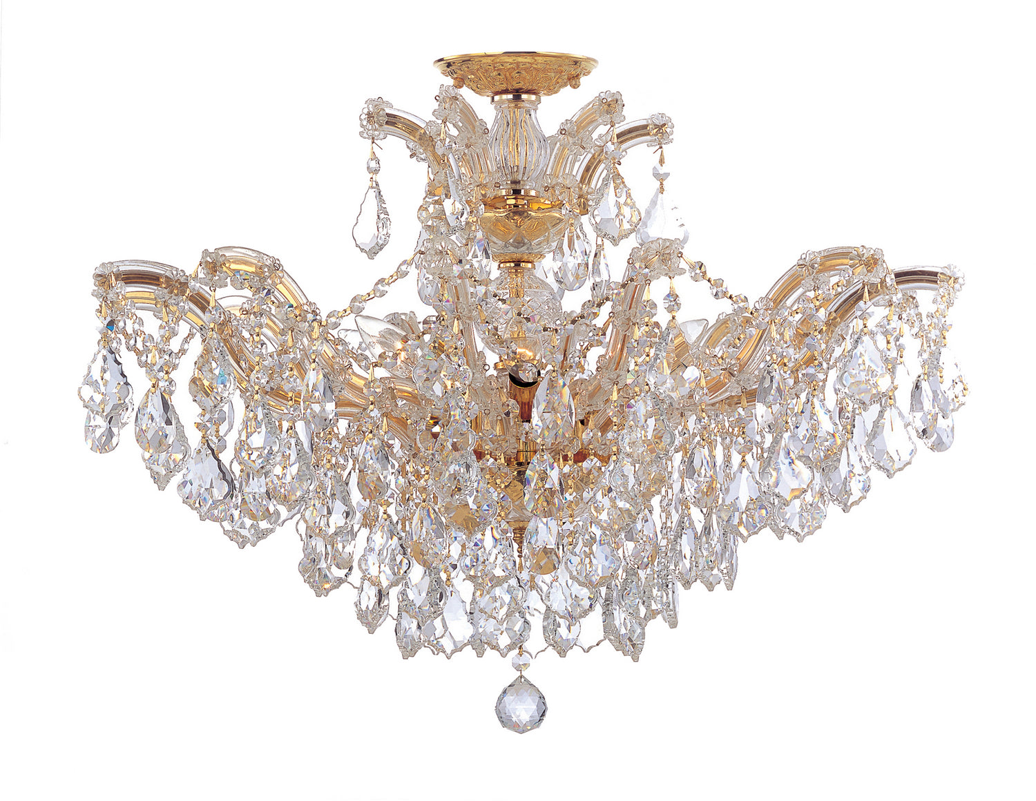 Crystorama - 4439-GD-CL-S_PLAFOND - Semi-luminaire à six lumières Plafonnier - Marie-Thérèse - Or