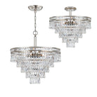 Crystorama - 5264-OS-CL-MWP_CEILING - Semi-remorque à sept lumières Plafonnier - Mercer - Vieil Argent