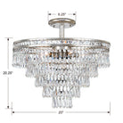 Crystorama - 5264-OS-CL-MWP_CEILING - Semi-remorque à sept lumières Plafonnier - Mercer - Vieil Argent