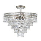 Crystorama - 5264-OS-CL-MWP_CEILING - Semi-remorque à sept lumières Plafonnier - Mercer - Vieil Argent