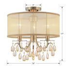 Crystorama - 5623-AB_PLAFOND - Plafond à trois lumières semi-transparent Plafonnier - Hampton - Laiton antique