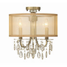 Crystorama - 5623-AB_PLAFOND - Plafond à trois lumières semi-transparent Plafonnier - Hampton - Laiton antique