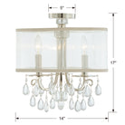 Crystorama - 5623-CH_PLAFOND - Semi-luminaire à trois lumières Plafonnier - Hampton - Chrome poli
