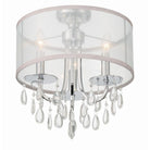 Crystorama - 5623-CH_PLAFOND - Semi-luminaire à trois lumières Plafonnier - Hampton - Chrome poli