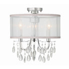 Crystorama - 5623-CH_PLAFOND - Semi-luminaire à trois lumières Plafonnier - Hampton - Chrome poli