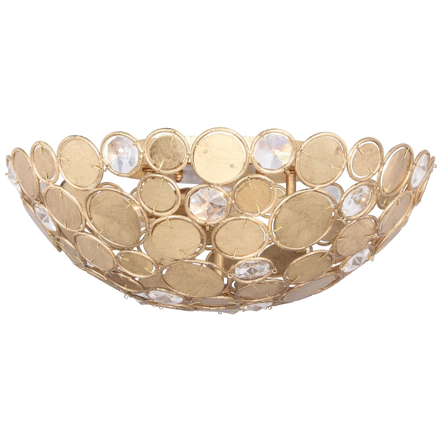 Crystorama - 565-GA - Three Light Chandelier - Broche - Antique Gold
