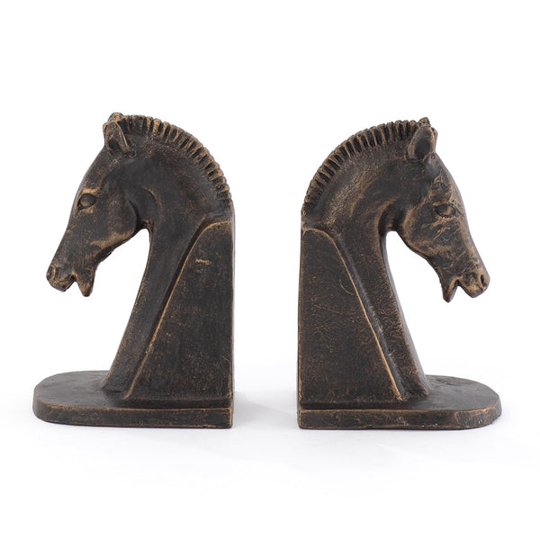 Serre-livres en forme de tête de cheval de Troie