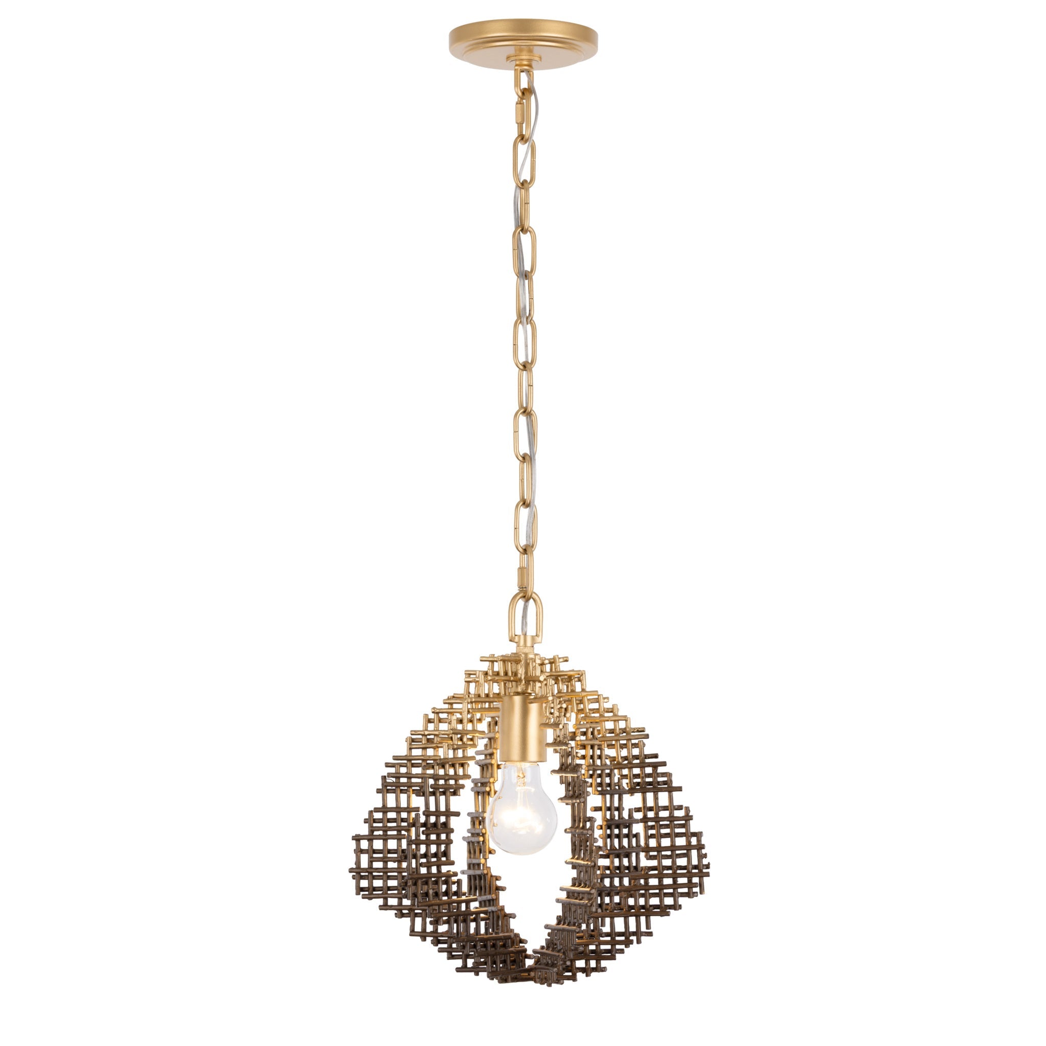 Varaluz - 559P01DBFG - Une lumière Suspension - Construction - Bronze foncé / Or français
