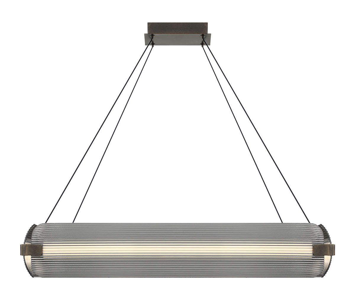 Eurofase 50053-018 Neoness LED Geometric Chandelier in Weathered Brass