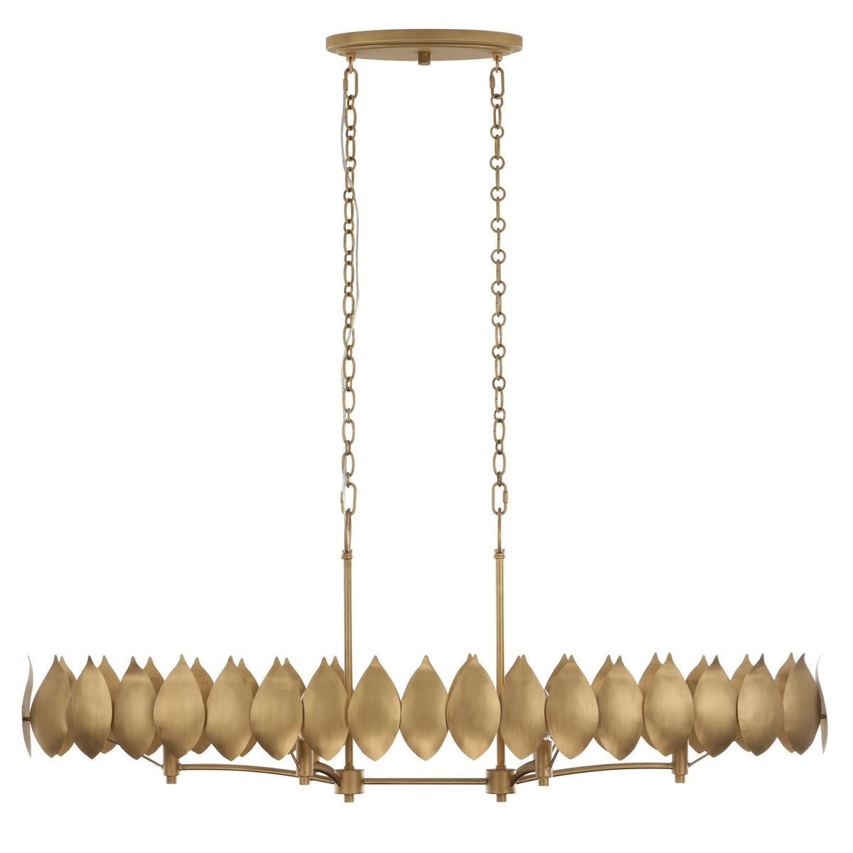 Varaluz - 560N06BK - Six Light Pendant - Petal Reign - Brass Kisser