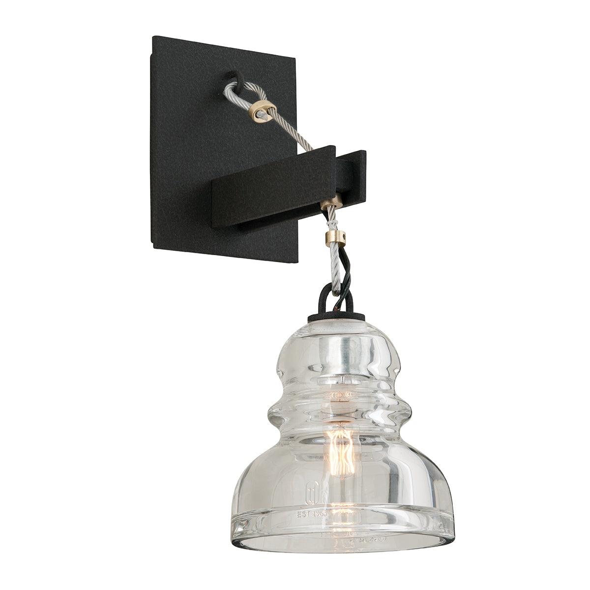 Troy Lighting Canada - B3971-TRN - Une lampe Murale - Menlo Park - Fer texturé