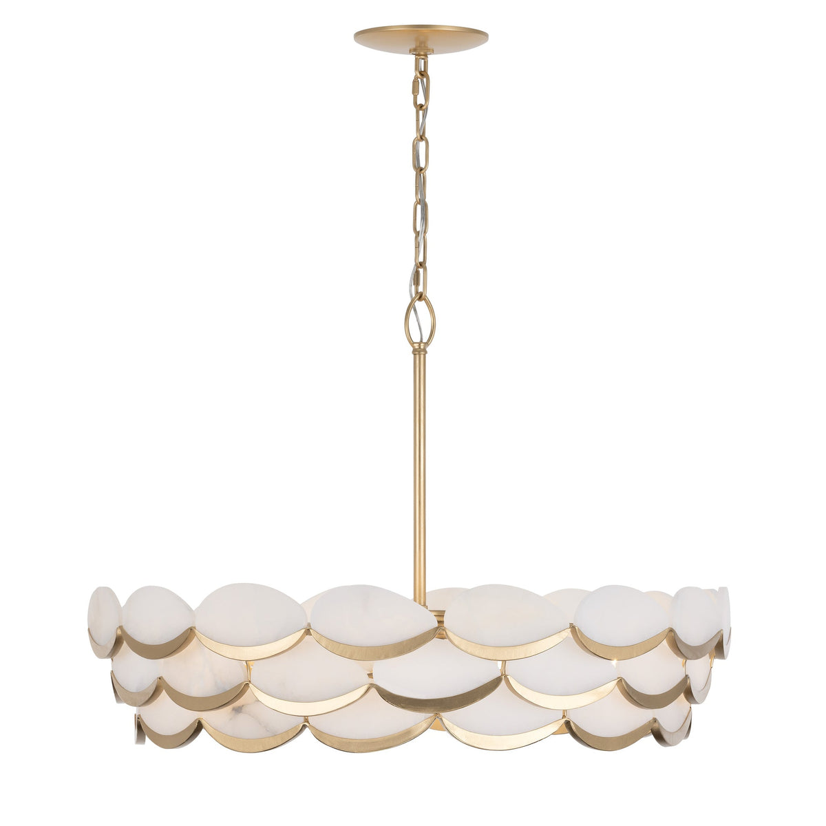 Varaluz - 561C08FG - Huit Lumières Suspension - Marée haute - Or français
