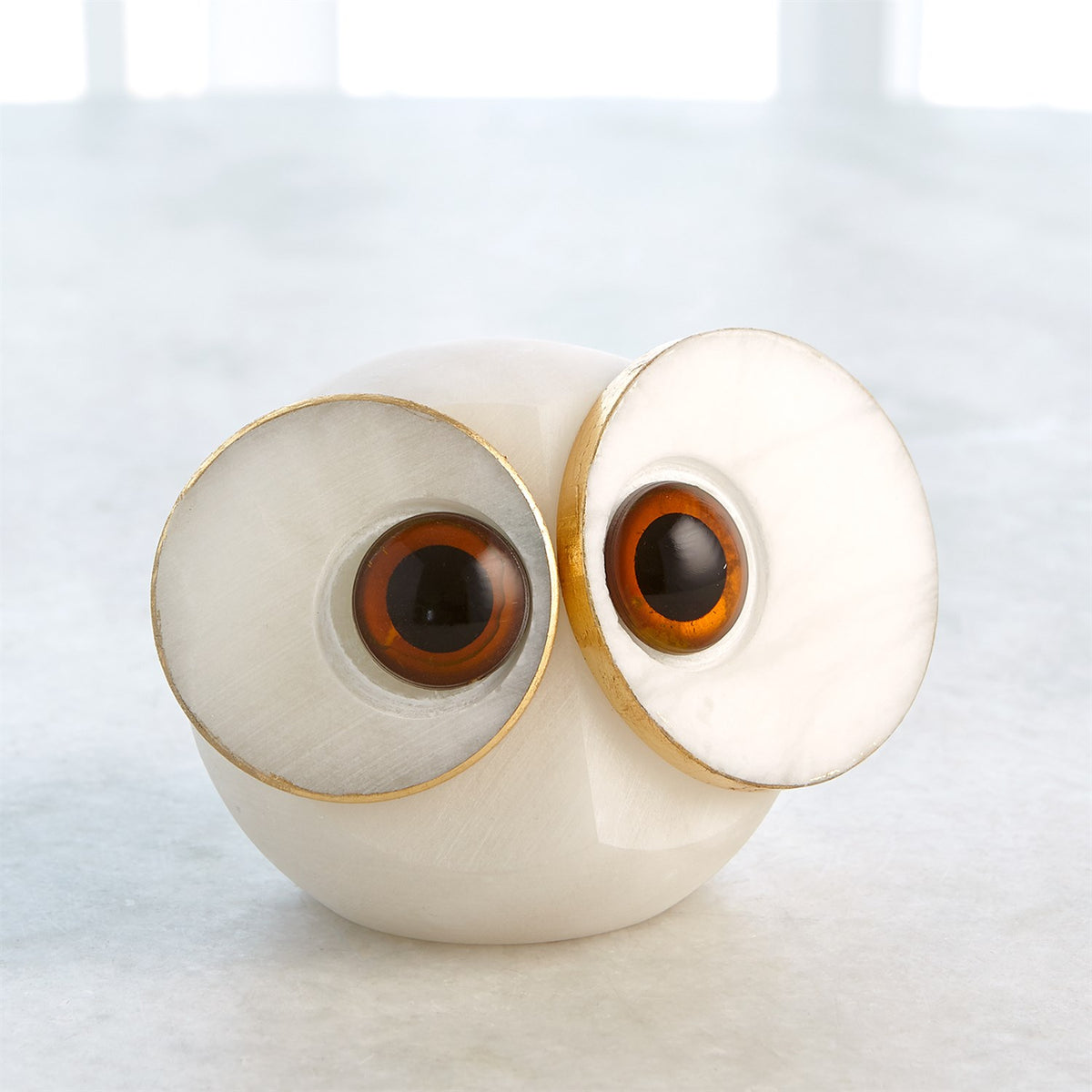 Alabaster Big Eyed Owls