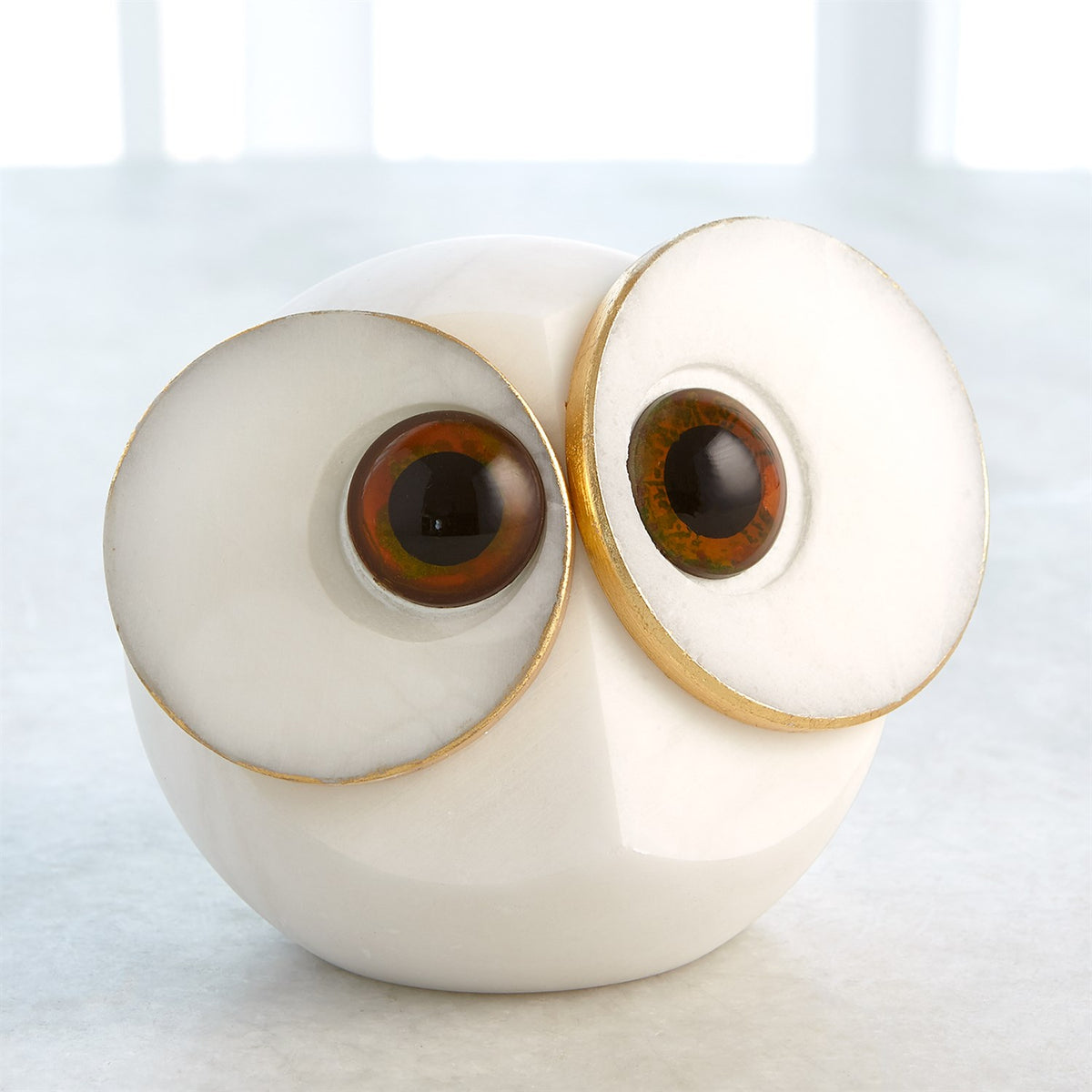 Alabaster Big Eyed Owls