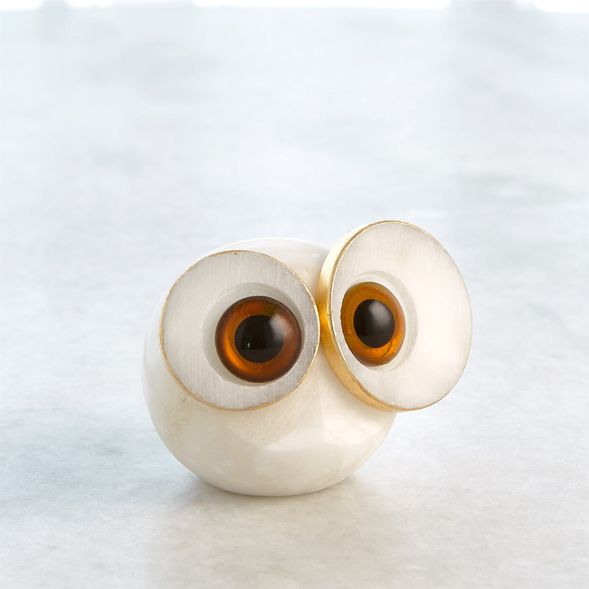 Alabaster Big Eyed Owls