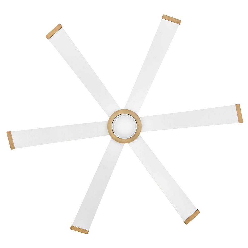 Éclairage intelligent LED Hinkley Lighting 906964FMW-LDD Andros Ventilateur  en blanc mat