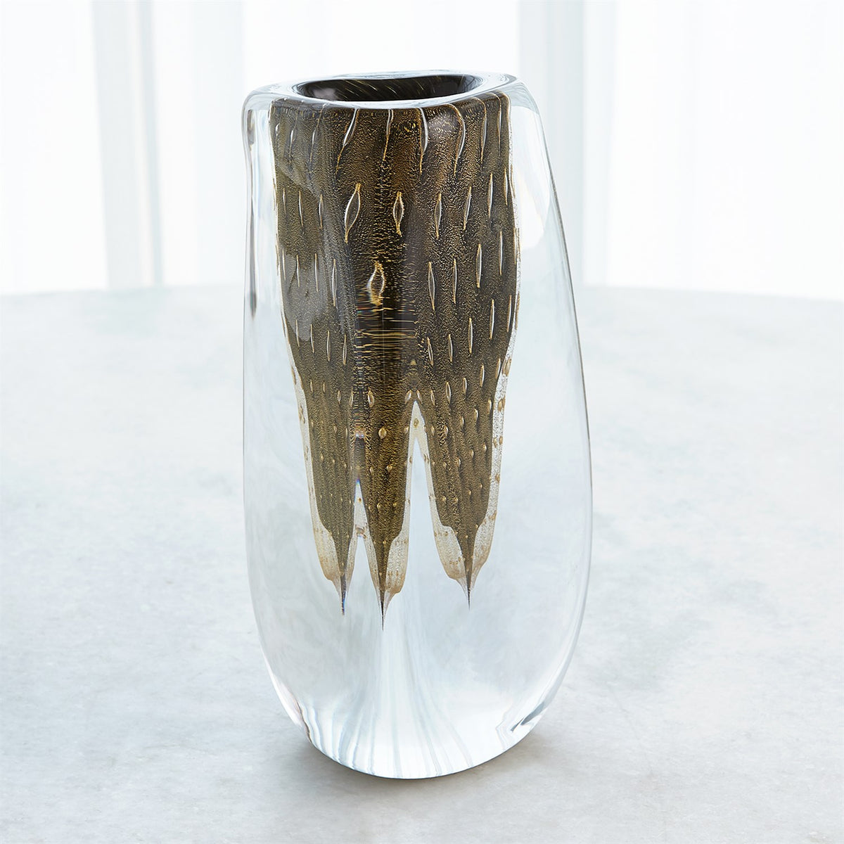 Triangular Bubbled Vase
