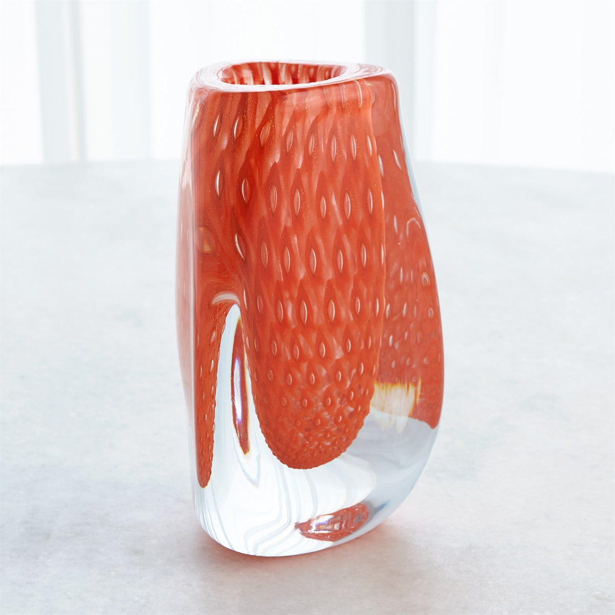 Triangular Bubbled Vase