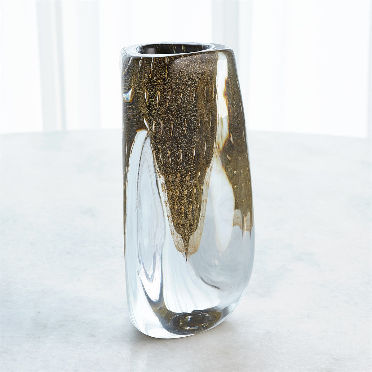 Triangular Bubbled Vase