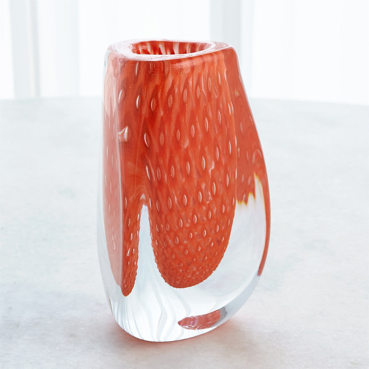 Triangular Bubbled Vase
