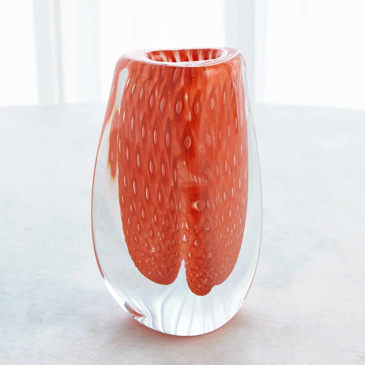 Triangular Bubbled Vase