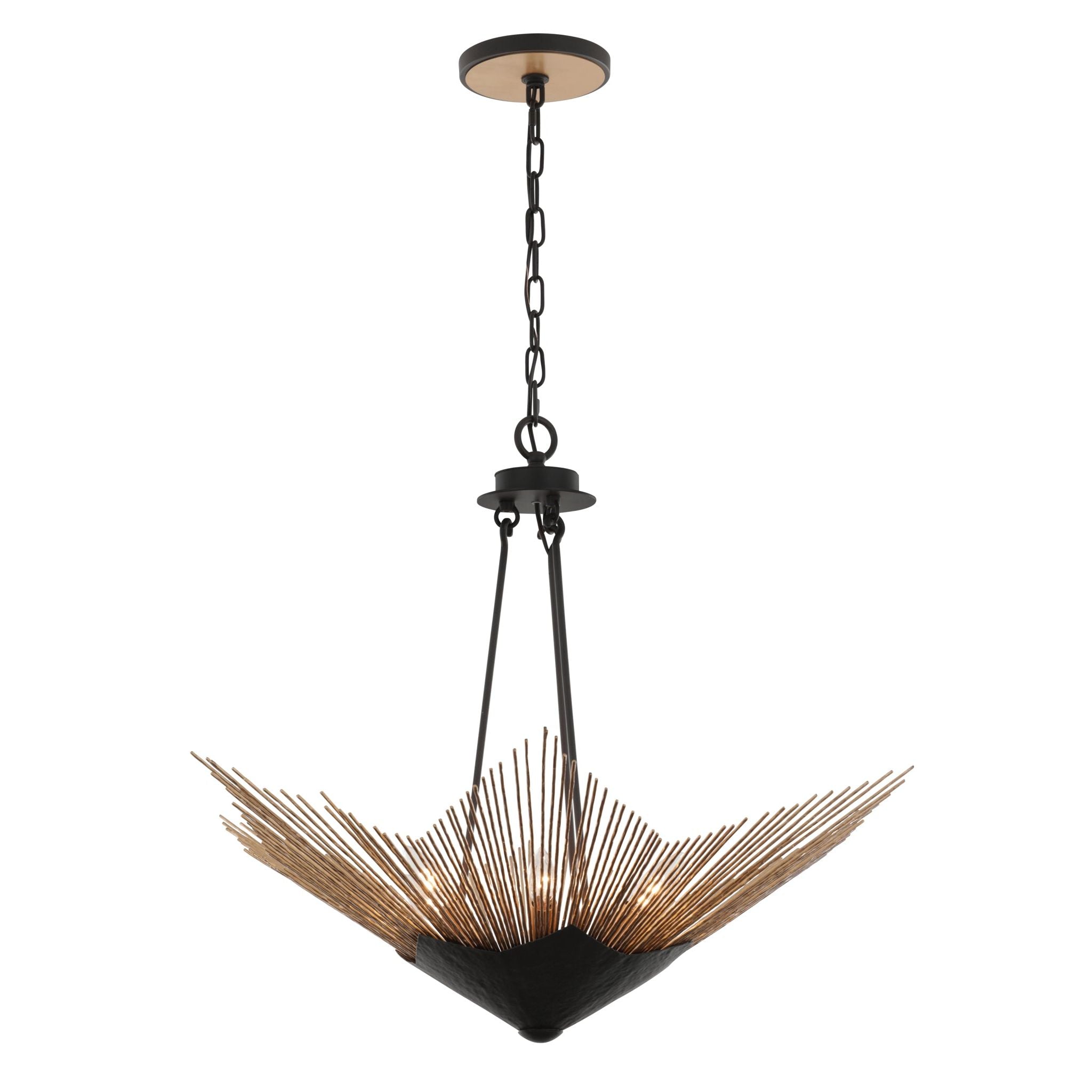 Varaluz - 570P06DBFG - Six Lumières Suspension - Aristocrate - Bronze foncé / Or français