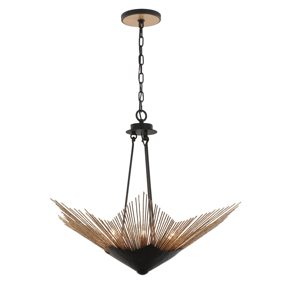 Varaluz - 570P06DBFG - Six Lumières Suspension - Aristocrate - Bronze foncé / Or français