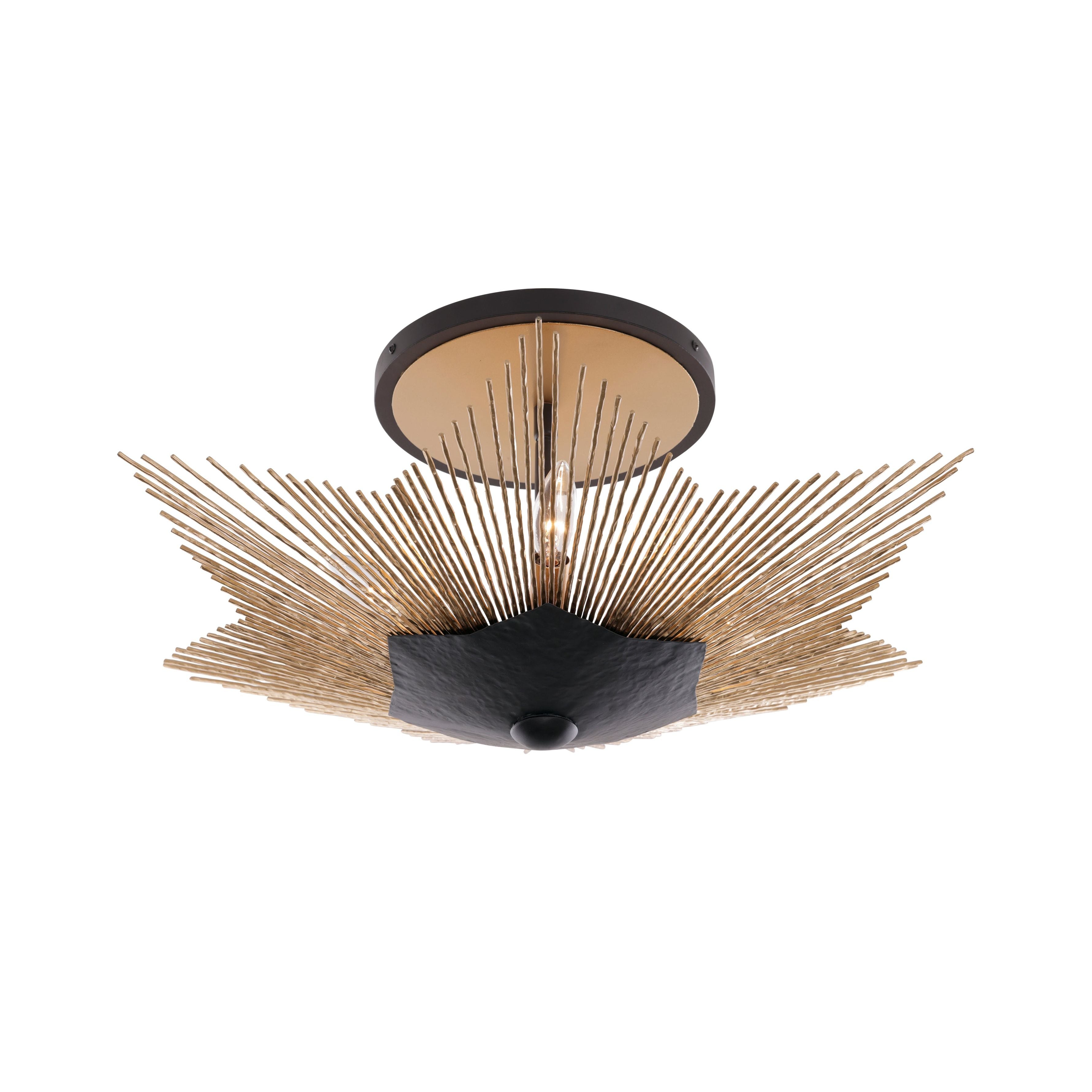 Varaluz - 570S03DBFG - Semi-remorque à trois lumièresPlafonnier - Aristocrate - Bronze foncé / Or français