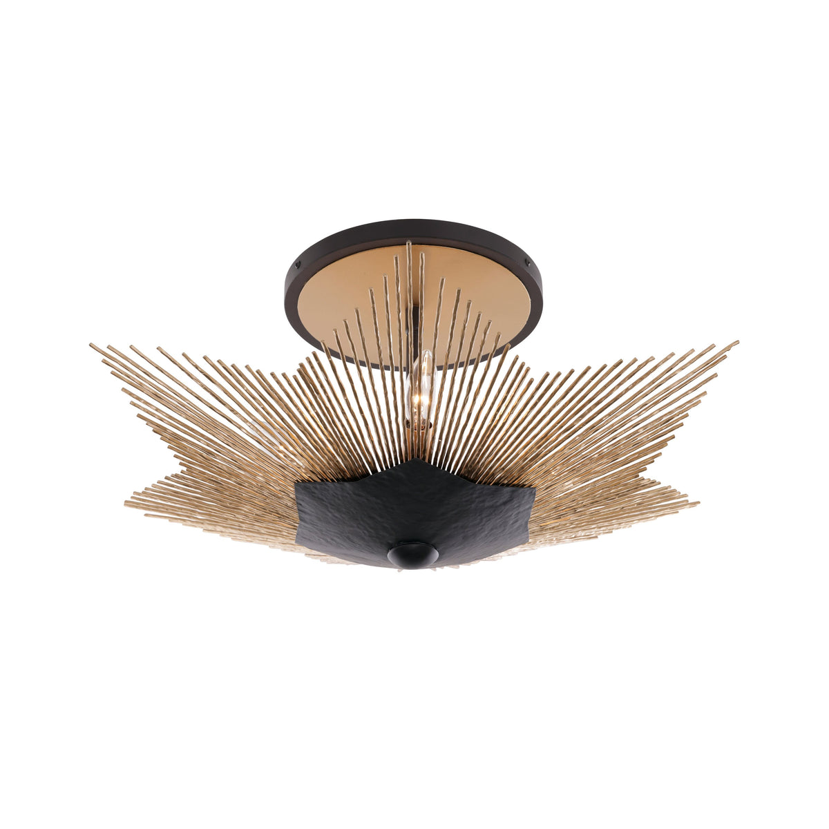 Varaluz - 570S03DBFG - Semi-remorque à trois lumièresPlafonnier - Aristocrate - Bronze foncé / Or français