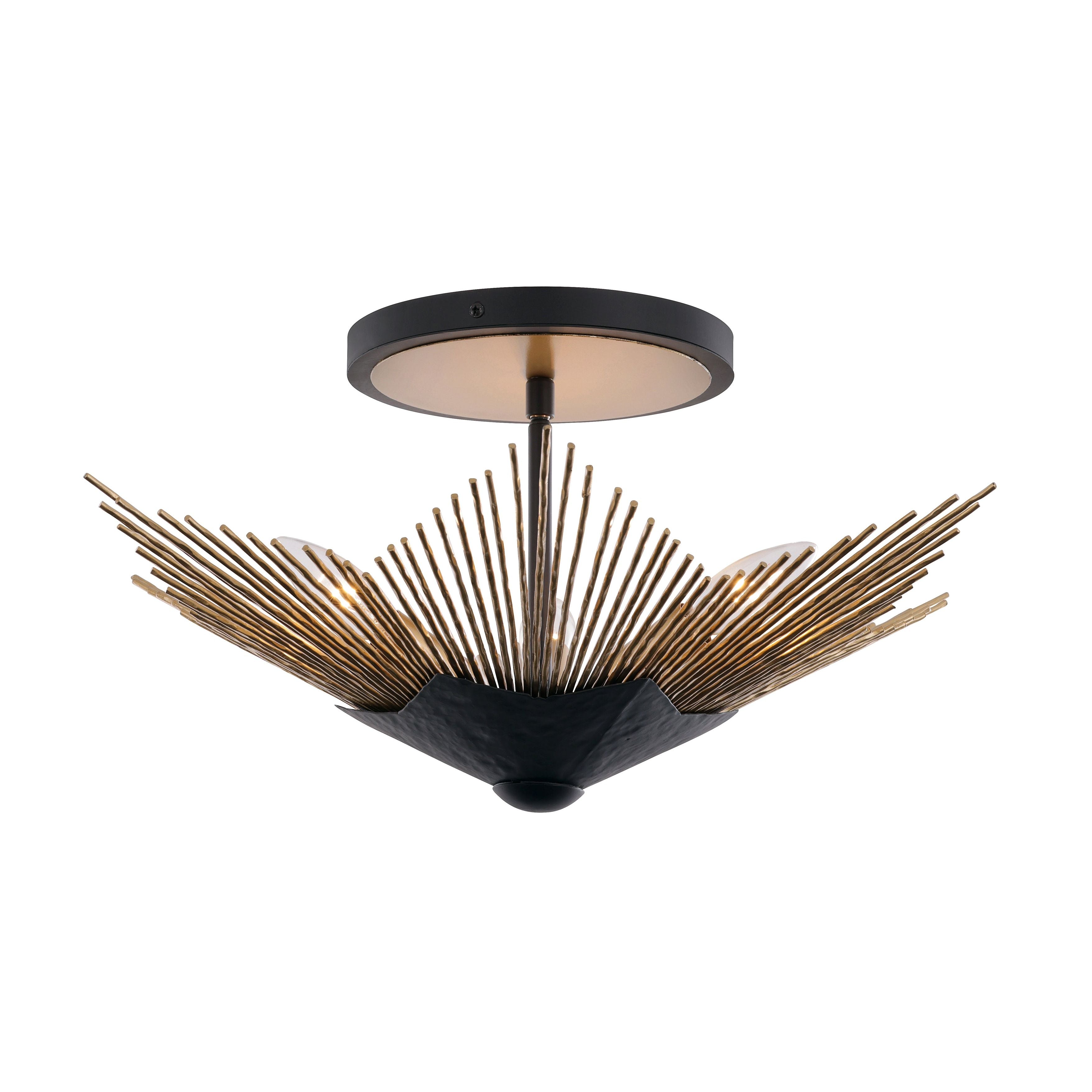 Varaluz - 570S04DBFG - Semi-remorque à quatre lumièresPlafonnier - Aristocrate - Bronze foncé / Or français
