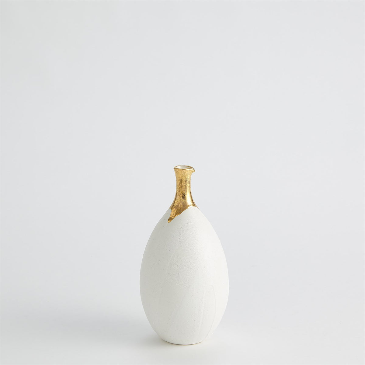 Dipped Golden Crackle/White Vases