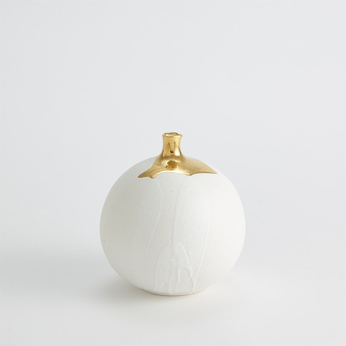 Dipped Golden Crackle/White Vases