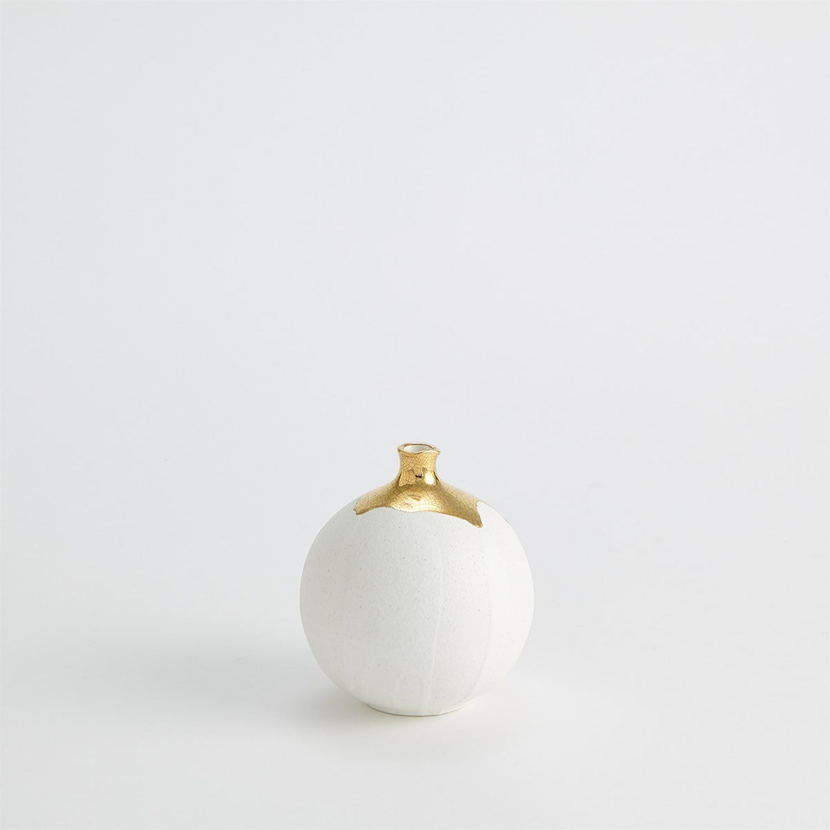 Dipped Golden Crackle/White Vases