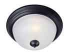 Maxim Lighting 5842FTBK Essentials Three-Light Flush Mount (5842) in Black