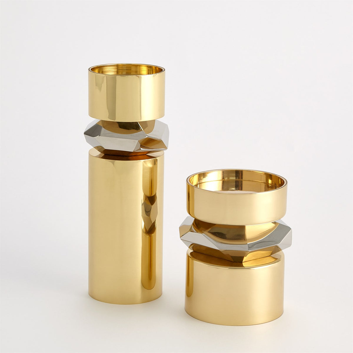 Bougeoirs en laiton Romano